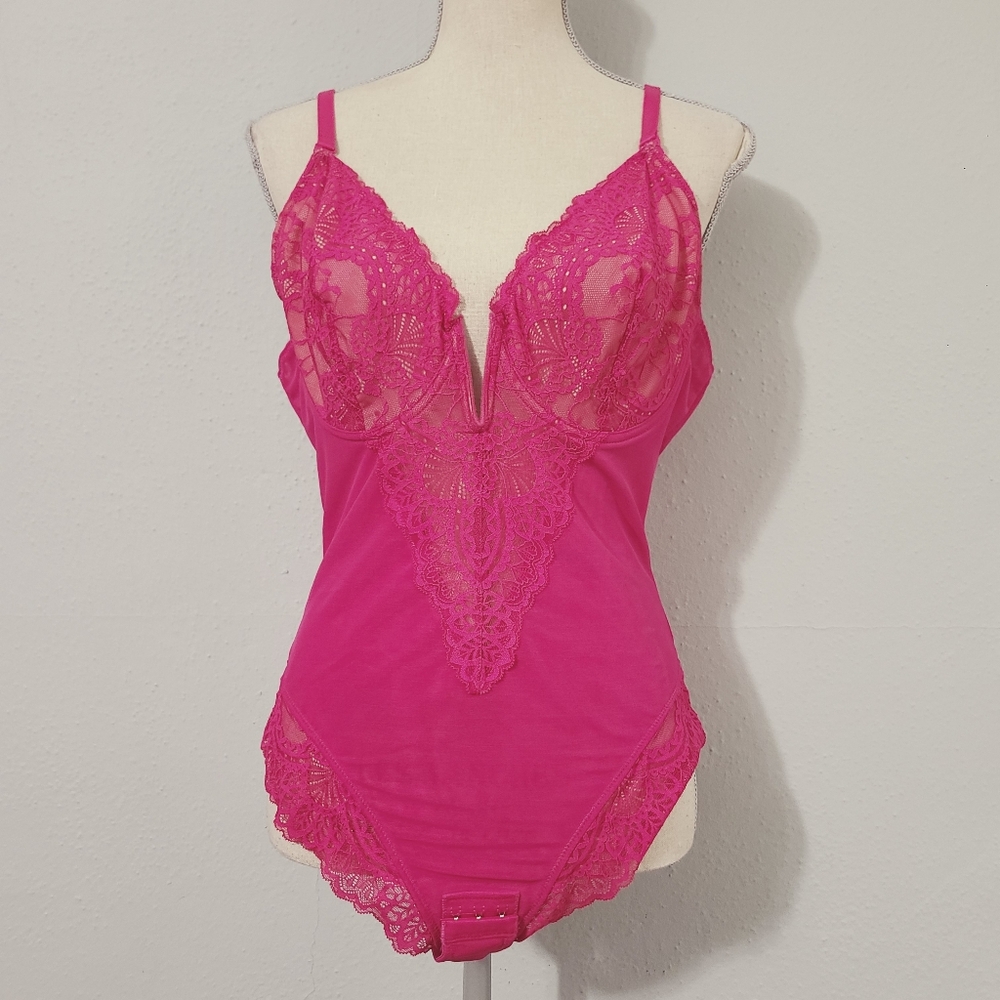 Popilush Shapewear Bodysuit Lace‎ Corset Tops Tummy Control Bodysuit NWT XL